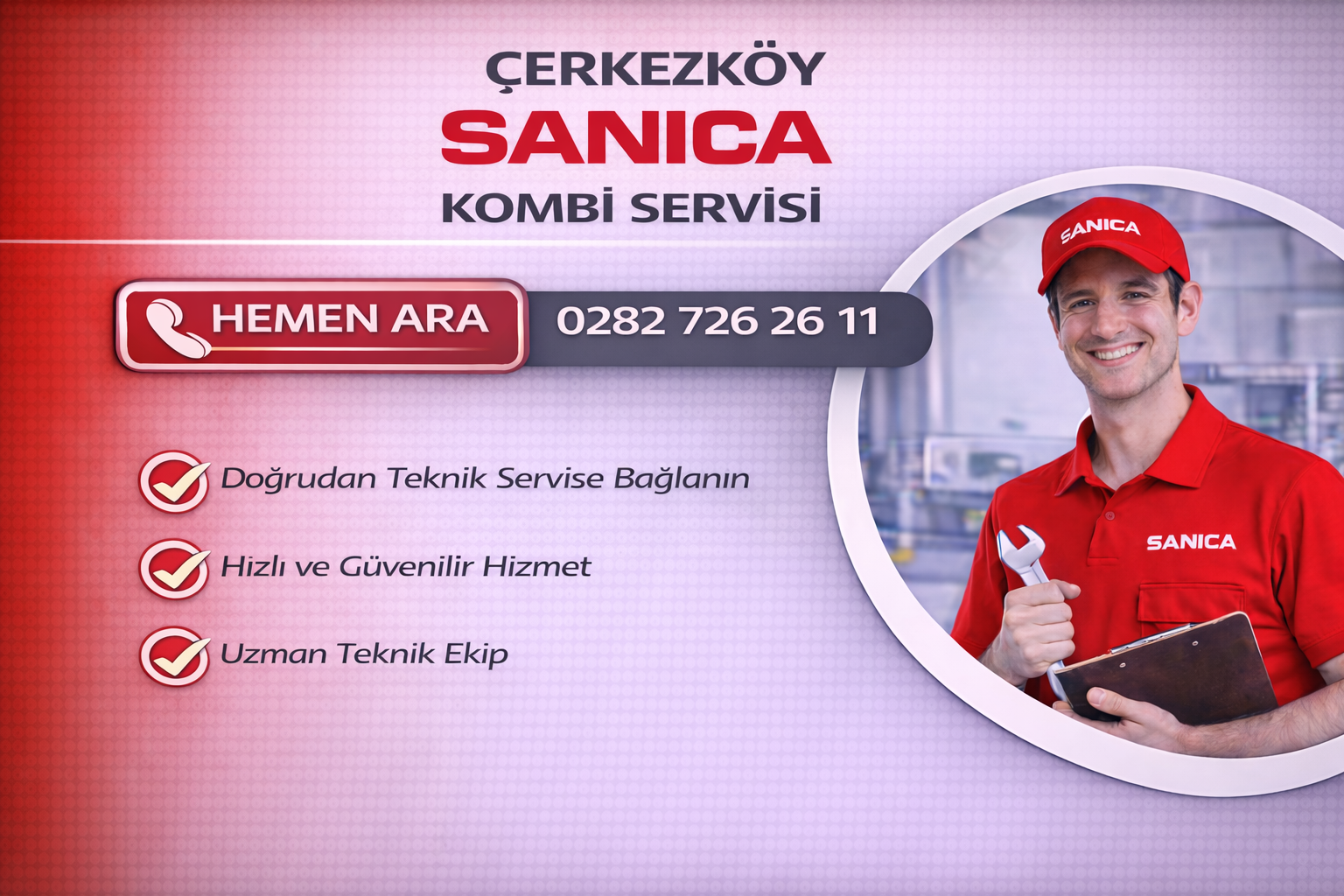 SANİCA ÇERKEZKÖY KOMBİ ARIZA BAKIM SERVİSİ
