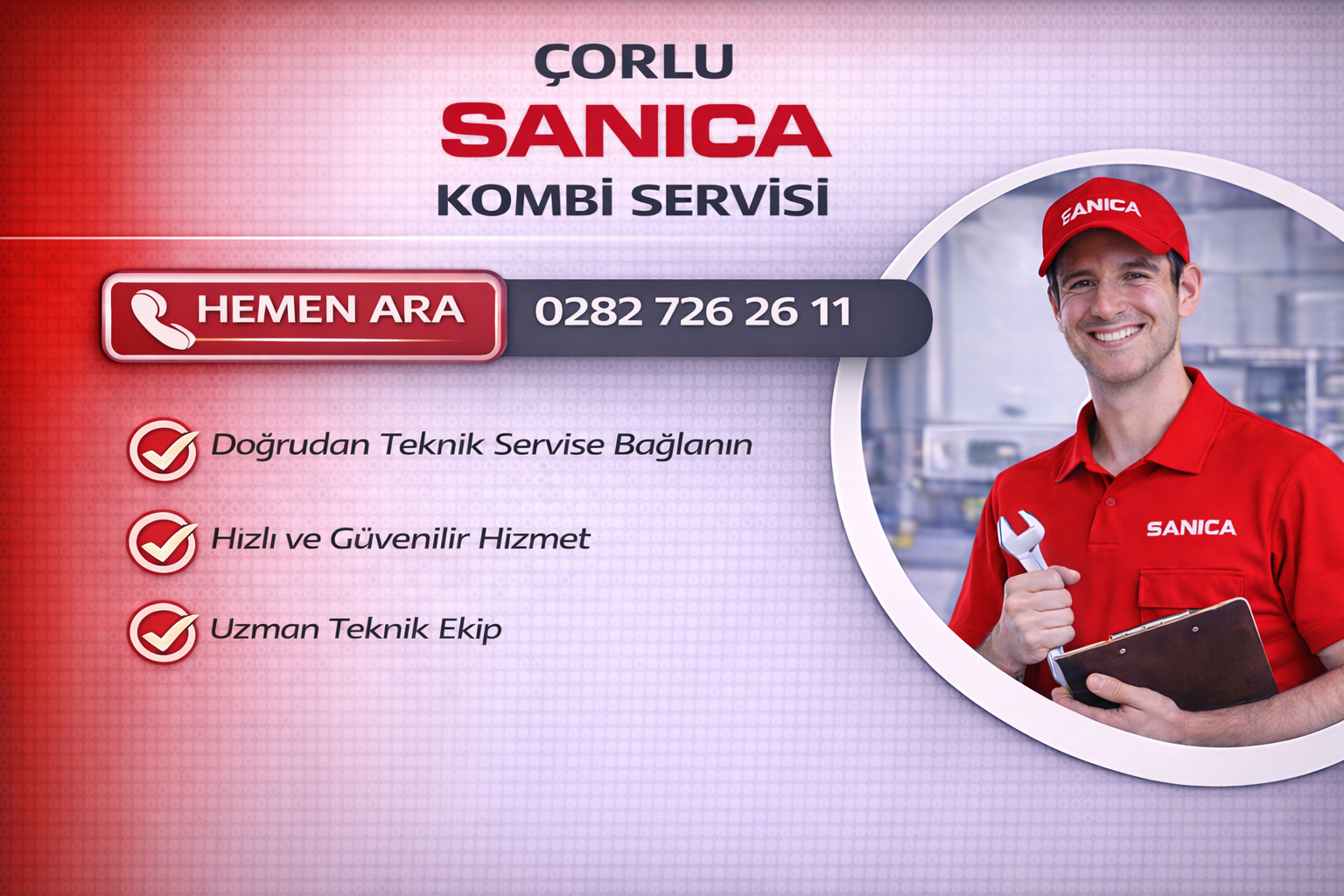SANİCA ÇORLU KOMBİ ARIZA BAKIM SERVİSİ