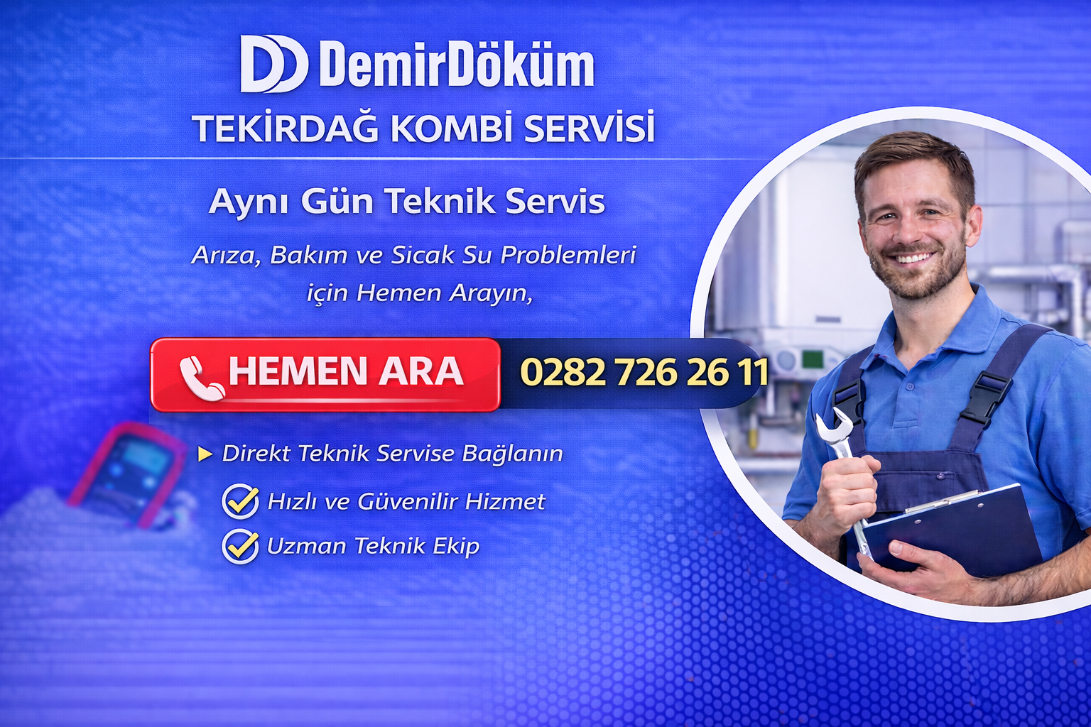 DEMİRDÖKÜM TEKİRDAĞ KOMBİ ARIZA BAKIM SERVİSİ