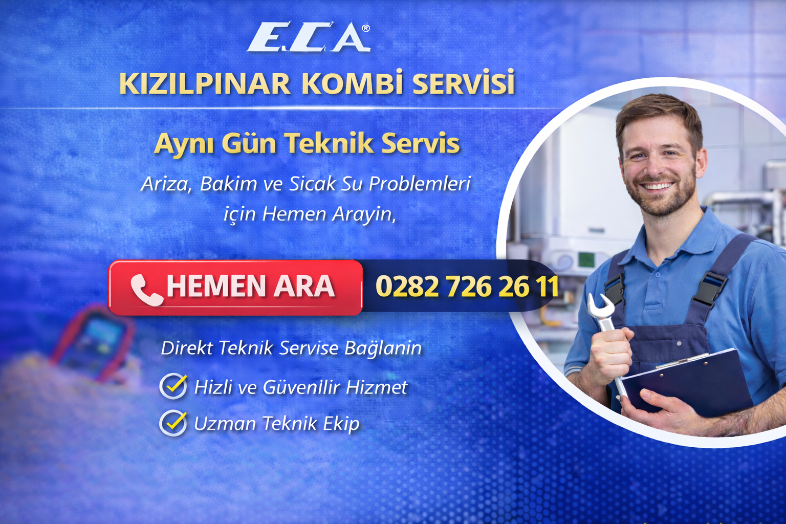 ECA KIZILPINAR KOMBİ SERVİSİ