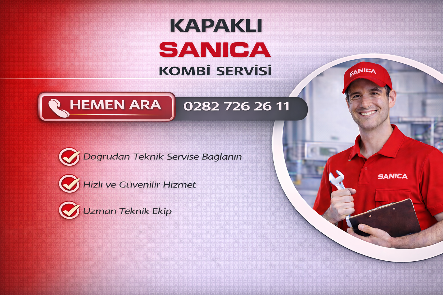 SANİCA KAPAKLI KOMBİ ARIZA BAKIM SERVİSİ 