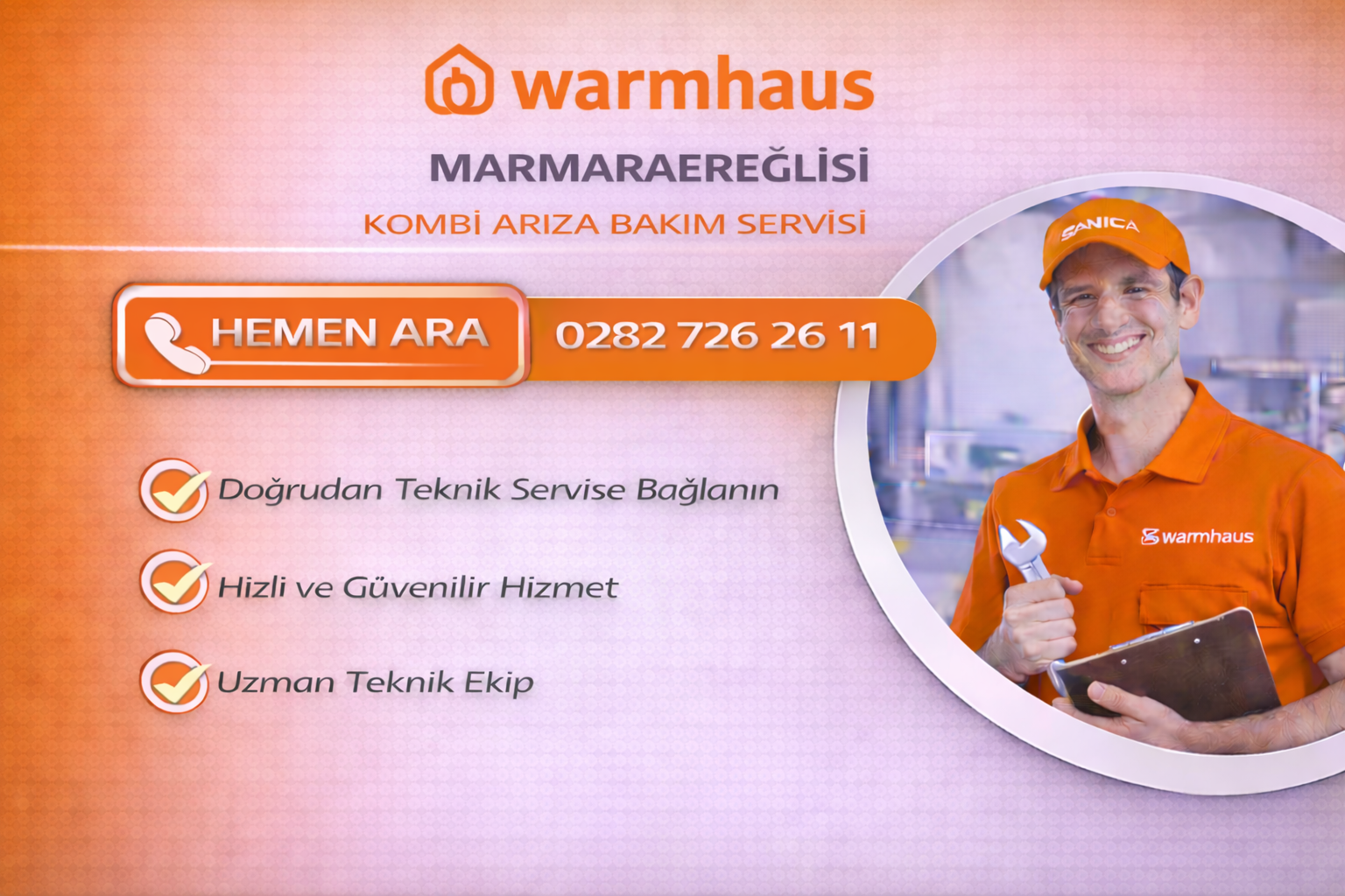 WARMHAUS MARMARAEREĞLİSİ KOMBİ ARIZA BAKIM SERVİSİ