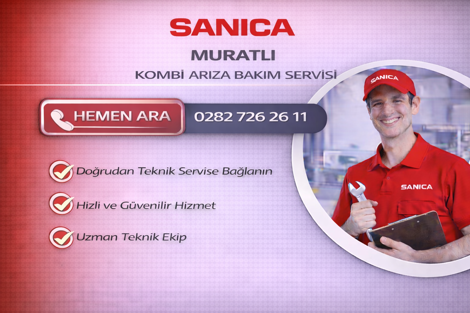 SANİCA MURATLI KOMBİ ARIZA BAKIM SERVİSİ