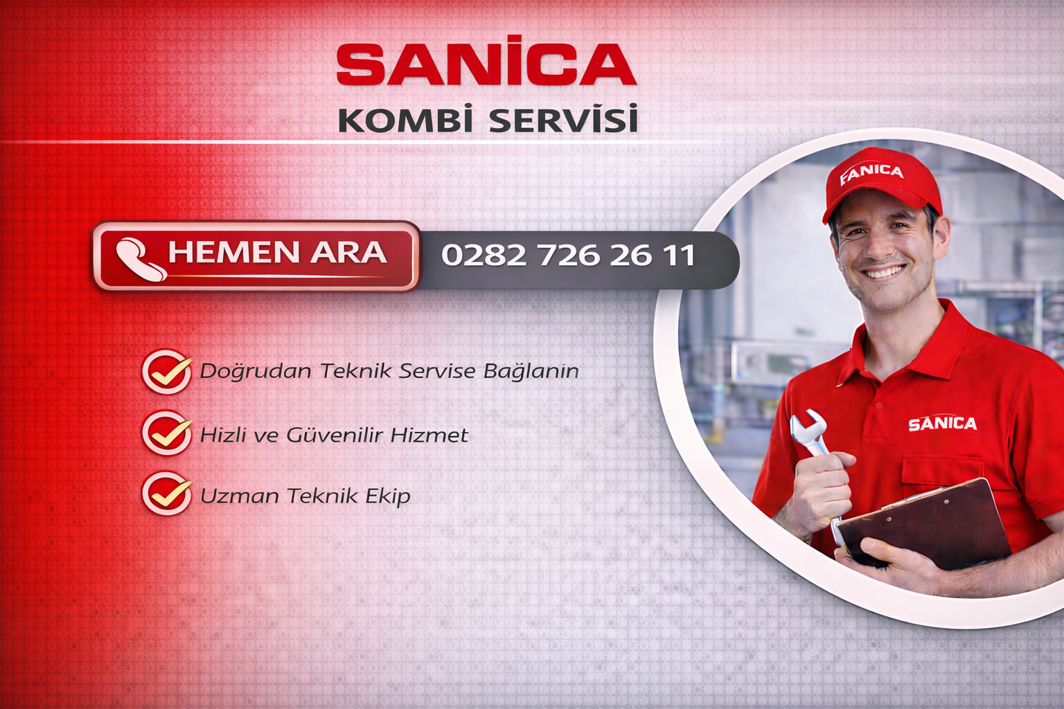 SANİCA KOMBİ ARIZA BAKIM SERVİSİ