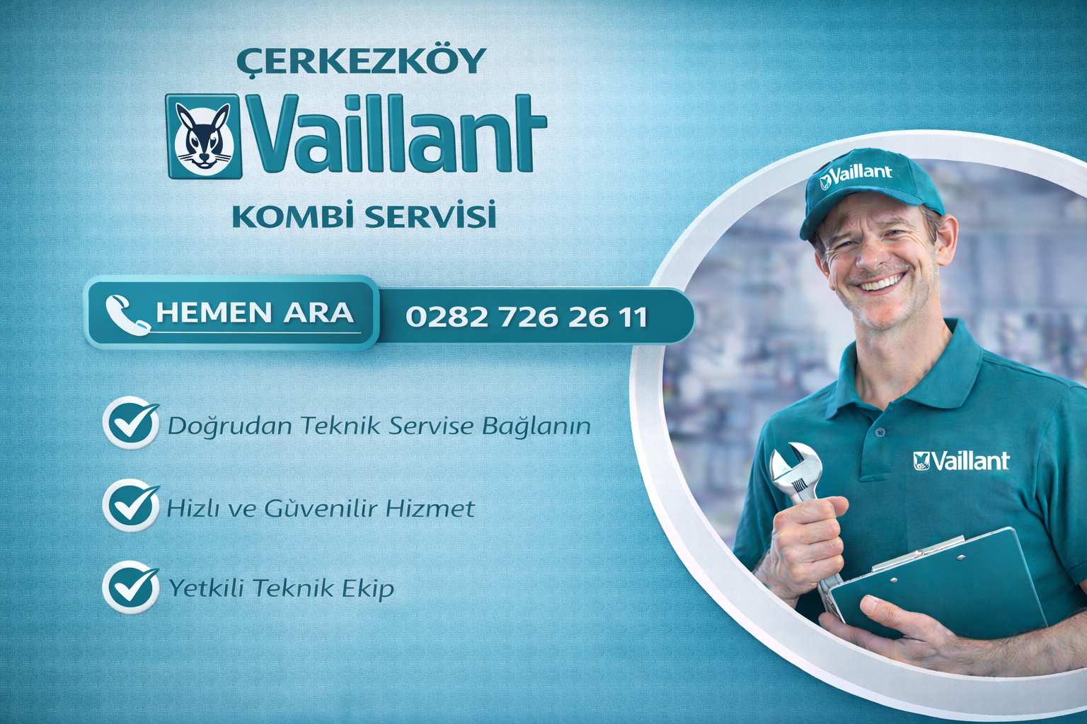 ÇERKEZKÖY VAİLLANT KOMBİ SERVİSİ